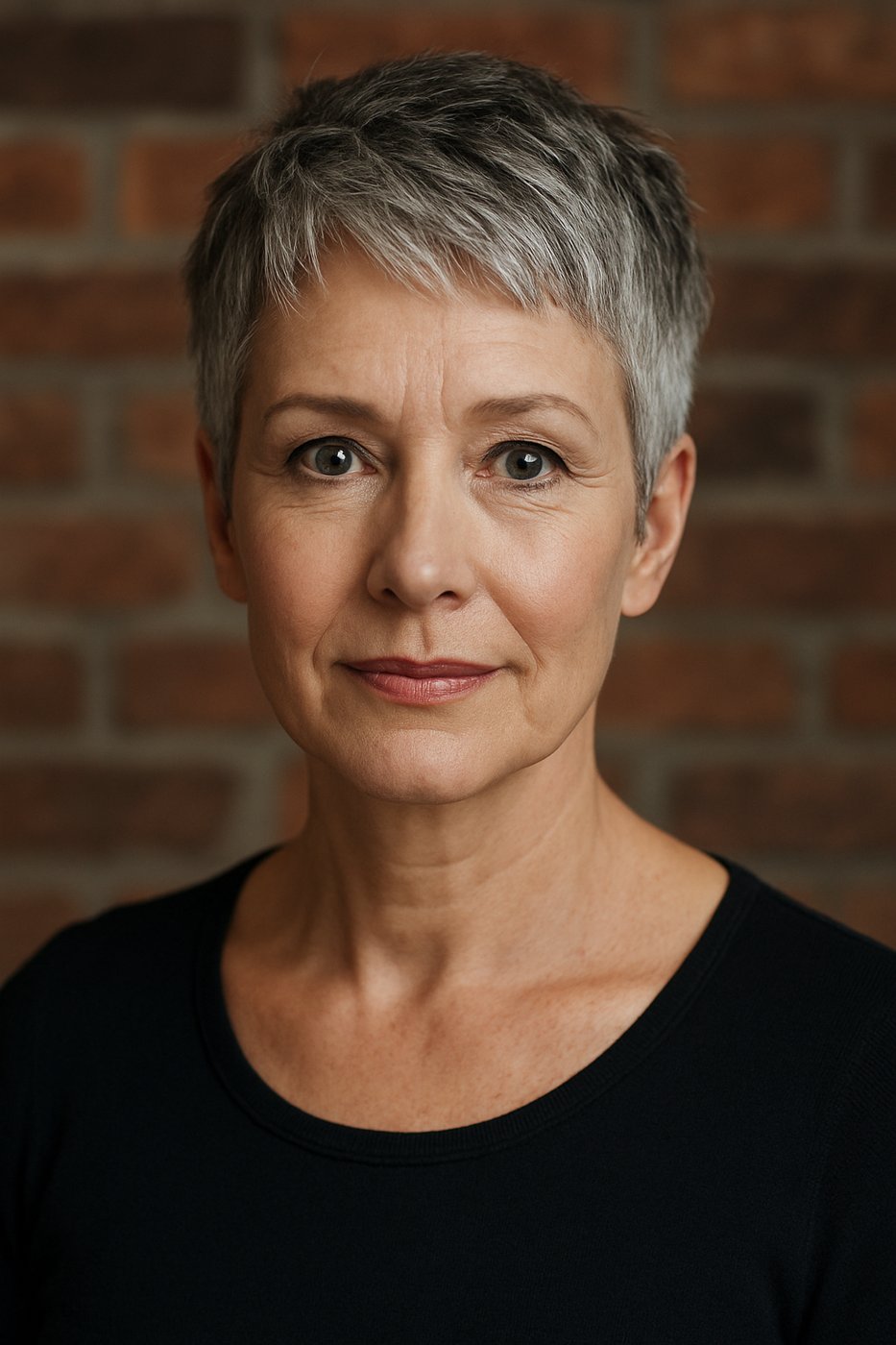 Textured Pixie hairstyle for women over 50