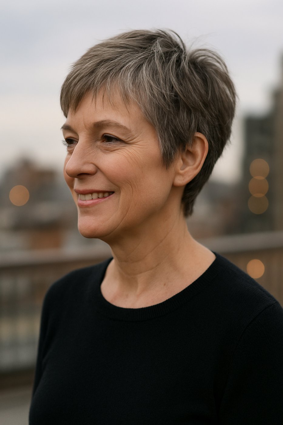 Short Shag hairstyle for women over 50