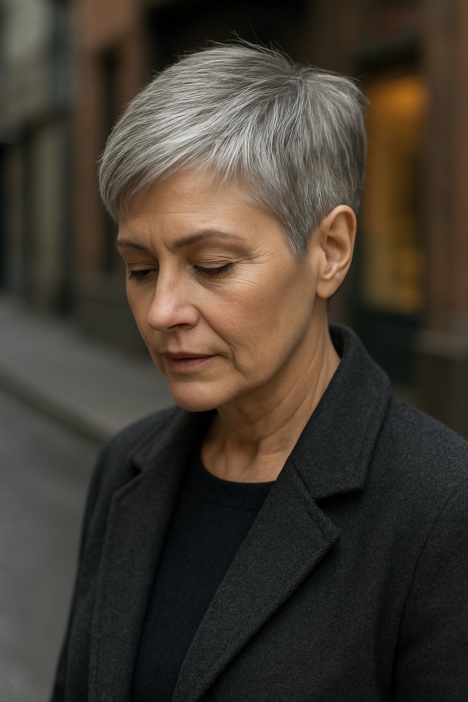Tapered Cut hairstyle for women over 50