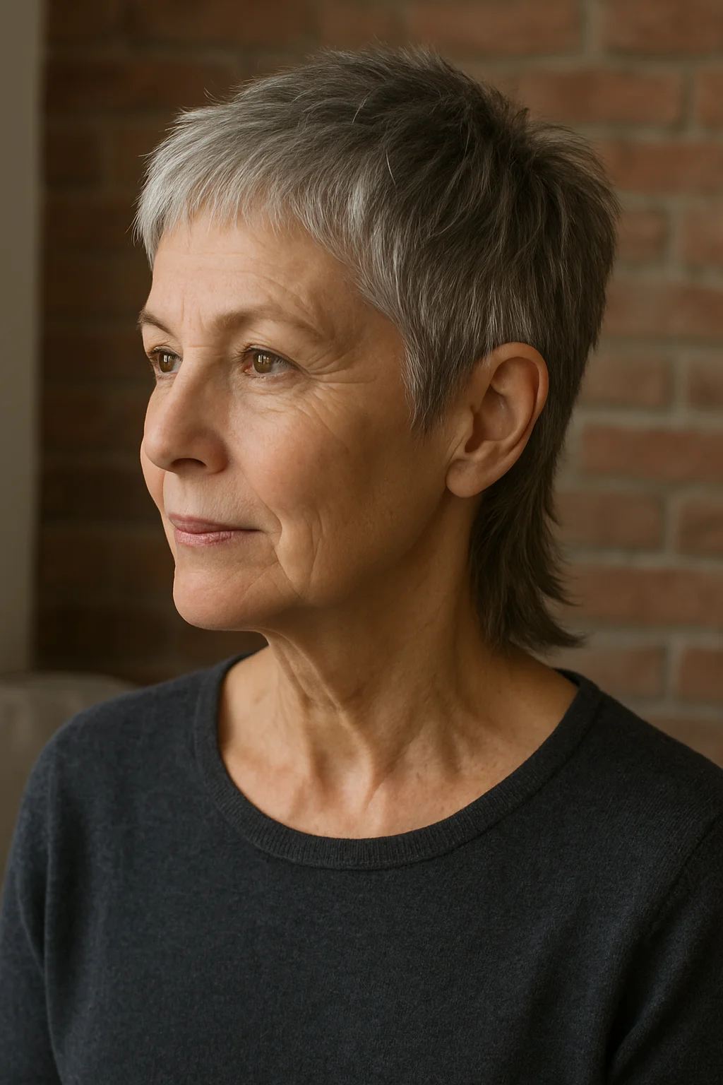 Pixie Mullet (Shullet) hairstyle for women over 60