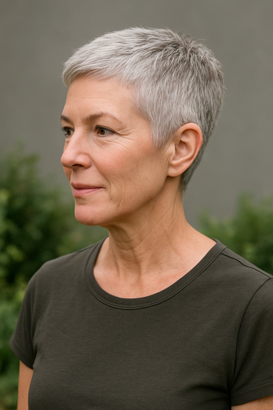 Short Razor Cut hairstyle for women over 50