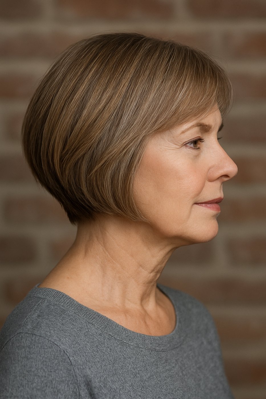 Short A-Line Bob hairstyle for women over 50