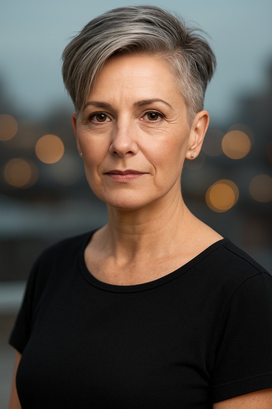 Short Undercut Bob hairstyle for women over 50